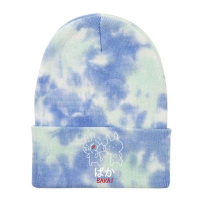 Baka Anime Manga Lover Otaku Gift Rabbit Slap Japanese Tie Dye 12in Knit Beanie