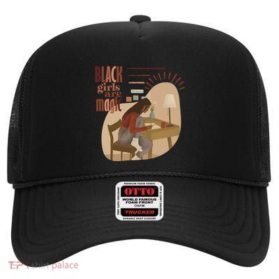 Black Are Magic/ Black / / Black Magic Cute Gift High Crown Mesh Back Trucker Hat