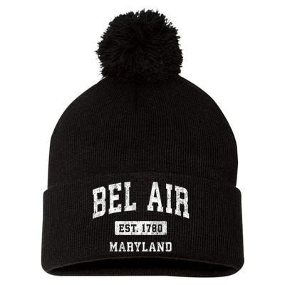 Bel Air Maryland Md Vintage Athletic Sports Pom Pom 12in Knit Beanie