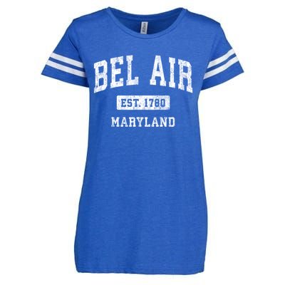 Bel Air Maryland Md Vintage Athletic Sports Enza Ladies Jersey Football T-Shirt