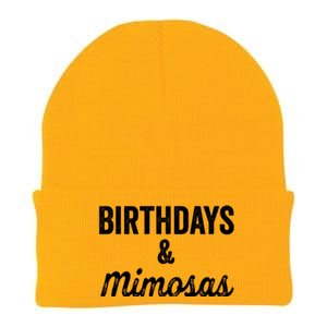 Birthdays And Mimosas Mimosa Lover Day Er Happy Birthday Gift Knit Cap Winter Beanie