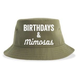 Birthdays And Mimosas Mimosa Lover Day Er Happy Birthday Gift Sustainable Bucket Hat