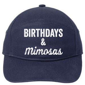 Birthdays And Mimosas Mimosa Lover Day Er Happy Birthday Gift 7-Panel Snapback Hat