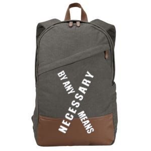 By Any Means Malcolm Black History Month Cotton Canvas Backpack