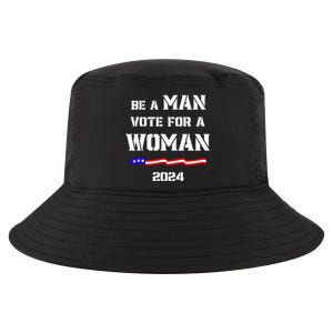 Be A Man Vote For A Kamala Harris 2024 Walz Us Flag Cool Comfort Performance Bucket Hat