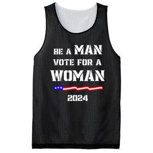 Be A Man Vote For A Kamala Harris 2024 Walz Us Flag Mesh Reversible Basketball Jersey Tank