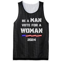 Be A Man Vote For A Kamala Harris 2024 Walz Us Flag Mesh Reversible Basketball Jersey Tank