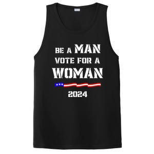 Be A Man Vote For A Kamala Harris 2024 Walz Us Flag PosiCharge Competitor Tank