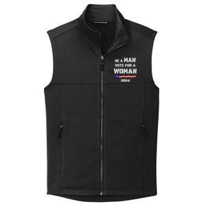 Be A Man Vote For A Kamala Harris 2024 Walz Us Flag Collective Smooth Fleece Vest