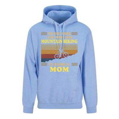 Being A Mom Mountain Biking Gift For Biker Bicyclist Riders Cool Gift Unisex Surf Hoodie