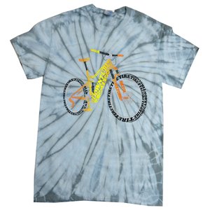 Bicycle Anatomy Mountain Bike Mtb Parts Funny Biker Rider Cool Gift Tie-Dye T-Shirt