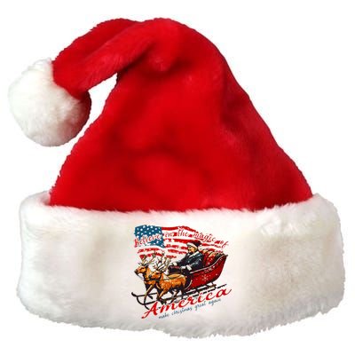 Believe America Make Christmas Great Again Xmas Trump Santa Premium Christmas Santa Hat