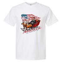 Believe America Make Christmas Great Again Xmas Trump Santa Garment-Dyed Heavyweight T-Shirt