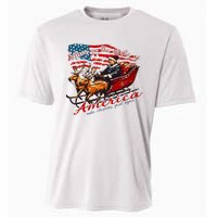 Believe America Make Christmas Great Again Xmas Trump Santa Cooling Performance Crew T-Shirt