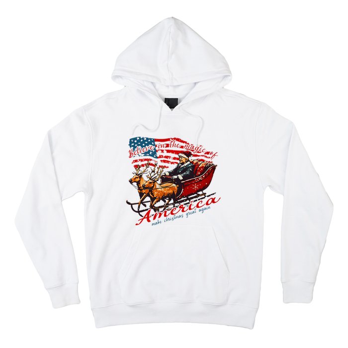 Believe America Make Christmas Great Again Xmas Trump Santa Hoodie