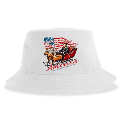 Believe America Make Christmas Great Again Xmas Trump Santa Sustainable Bucket Hat