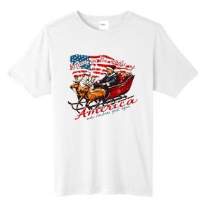 Believe America Make Christmas Great Again Xmas Trump Santa Tall Fusion ChromaSoft Performance T-Shirt