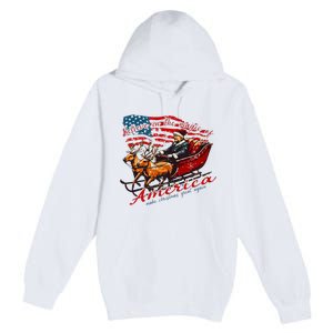 Believe America Make Christmas Great Again Xmas Trump Santa Premium Pullover Hoodie