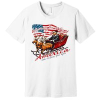 Believe America Make Christmas Great Again Xmas Trump Santa Premium T-Shirt