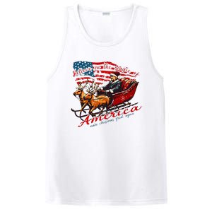 Believe America Make Christmas Great Again Xmas Trump Santa PosiCharge Competitor Tank