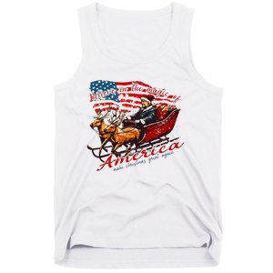 Believe America Make Christmas Great Again Xmas Trump Santa Tank Top