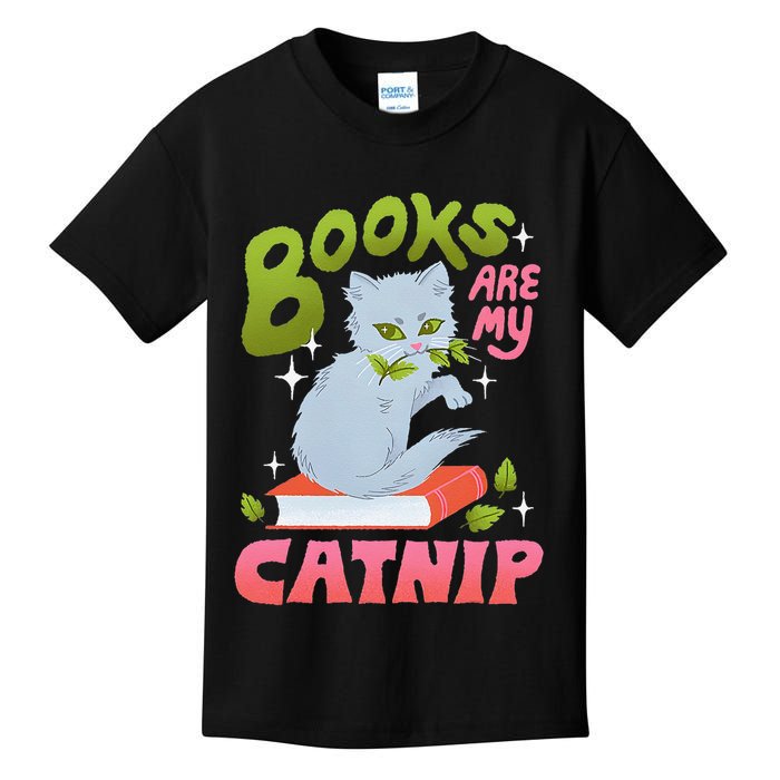 Books Are My Catnip Kids T-Shirt