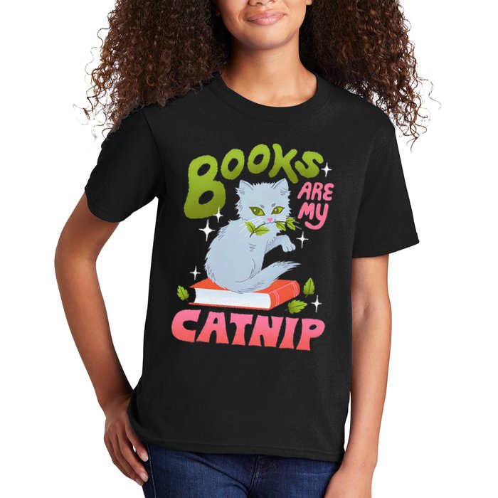 Books Are My Catnip Kids T-Shirt