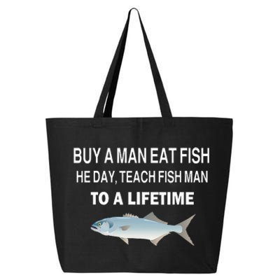 Buy A Man Eat Fish He Day Teach Fish Man To A Lifetime 25L Jumbo Tote