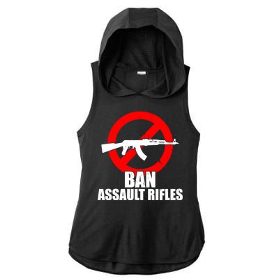 Ban Assault Rifles Gun Control Ladies PosiCharge Tri-Blend Wicking Draft Hoodie Tank