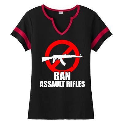 Ban Assault Rifles Gun Control Ladies Halftime Notch Neck Tee