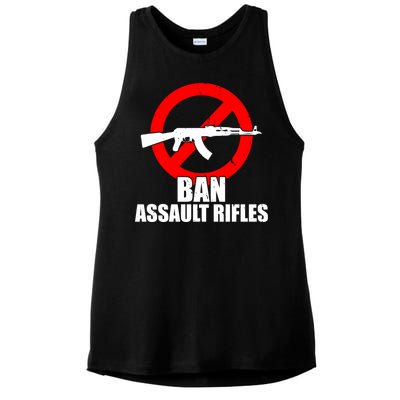 Ban Assault Rifles Gun Control Ladies PosiCharge Tri-Blend Wicking Tank