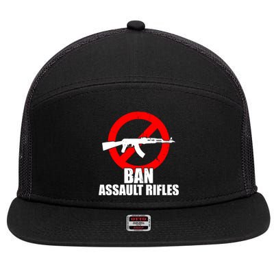 Ban Assault Rifles Gun Control 7 Panel Mesh Trucker Snapback Hat