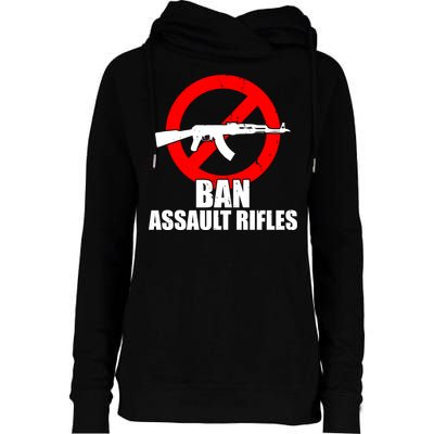 Ban Assault Rifles Gun Control Womens Funnel Neck Pullover Hood