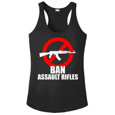 Ban Assault Rifles Gun Control Ladies PosiCharge Competitor Racerback Tank