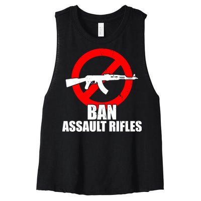 Ban Assault Rifles Gun Control Women's Racerback Cropped Tank