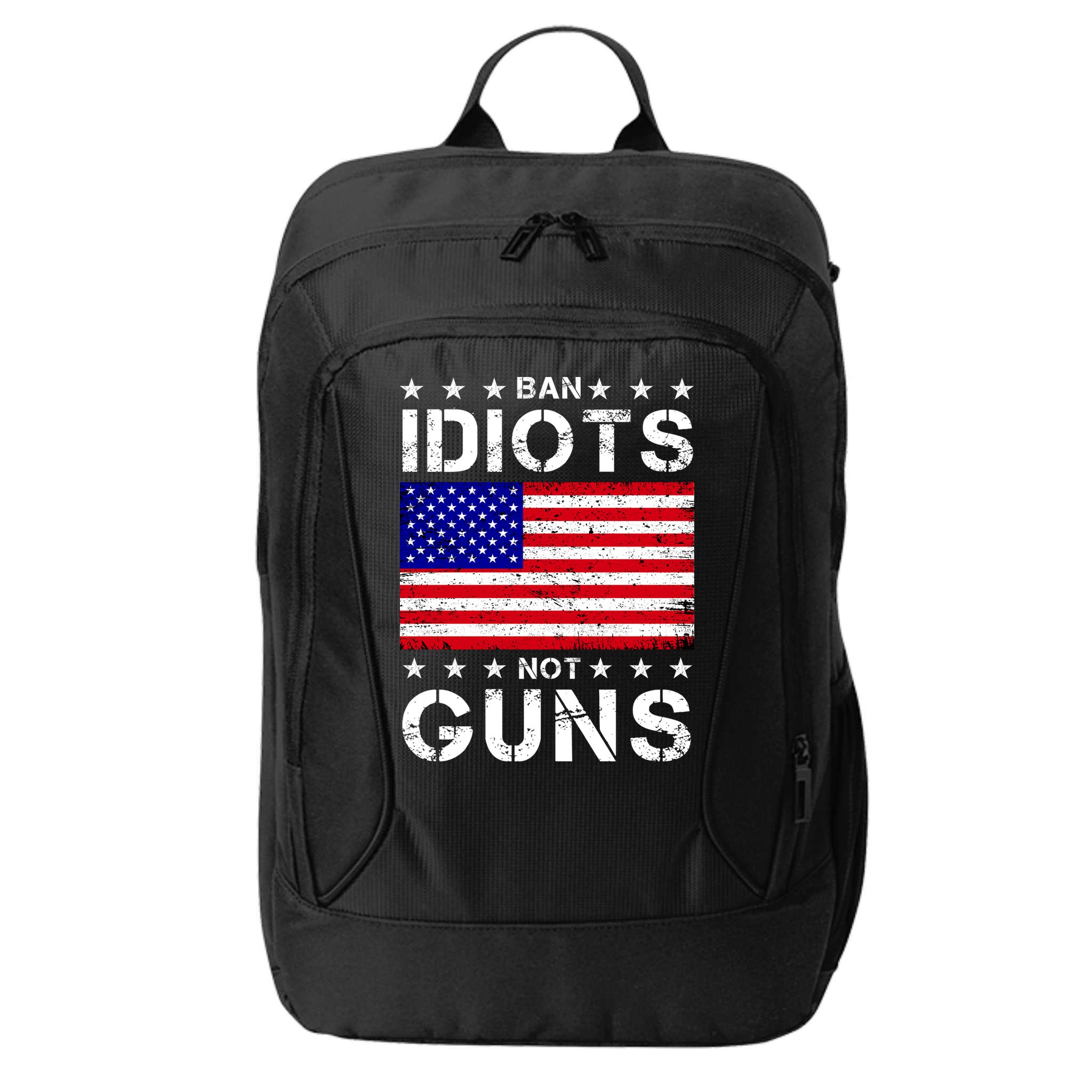 Ban Idiots Not Guns City Backpack