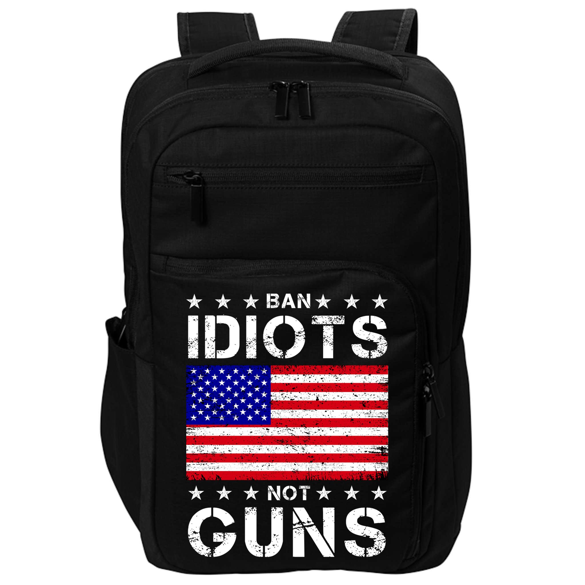 Ban Idiots Not Guns Impact Tech Backpack