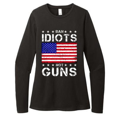 Ban Idiots Not Guns Womens CVC Long Sleeve Shirt