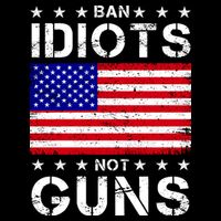 Ban Idiots Not Guns Wool Snapback Cap