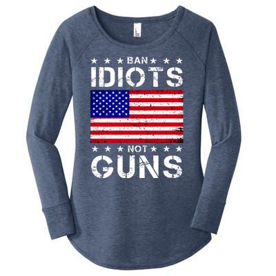 Ban Idiots Not Guns Women's Perfect Tri Tunic Long Sleeve Shirt