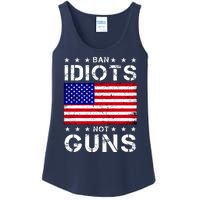 Ban Idiots Not Guns Ladies Essential Tank