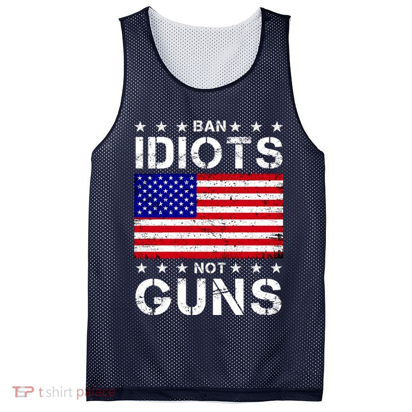 Ban Idiots Not Guns Mesh Reversible Basketball Jersey Tank