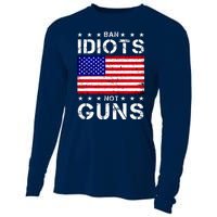 Ban Idiots Not Guns Cooling Performance Long Sleeve Crew