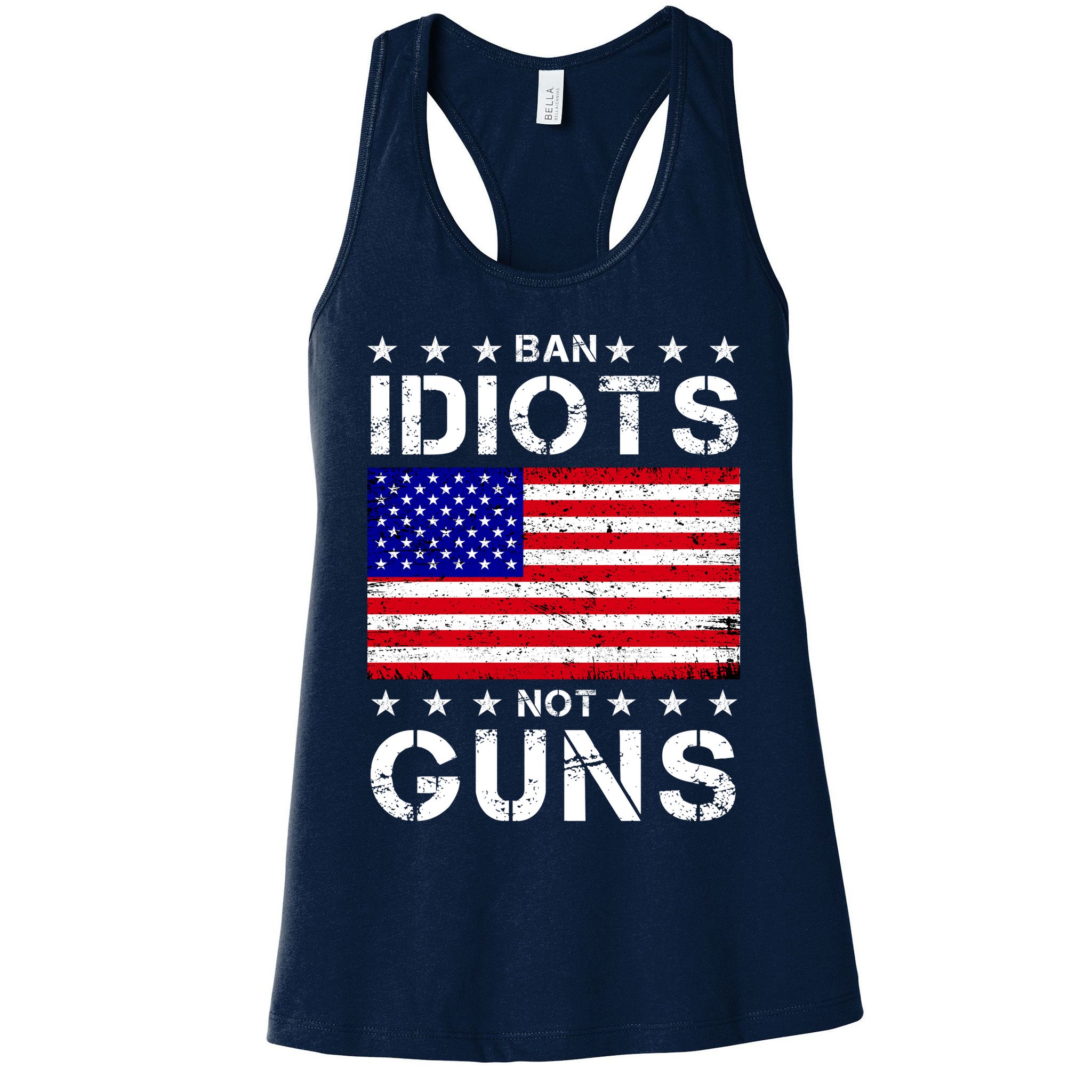 Ban Idiots Not Guns Womens Tank Top