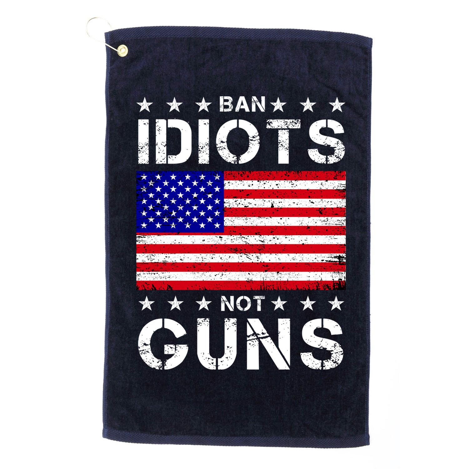 Ban Idiots Not Guns Golf Towel