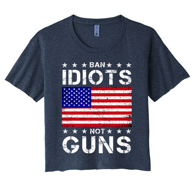 Ban Idiots Not Guns Crop Top