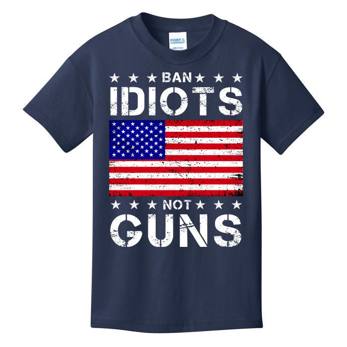 Ban Idiots Not Guns Kids T-Shirt