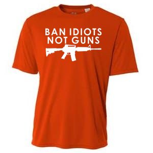 Ban Idiots Not Guns Gun Rights Logo Cooling Performance Crew T-Shirt