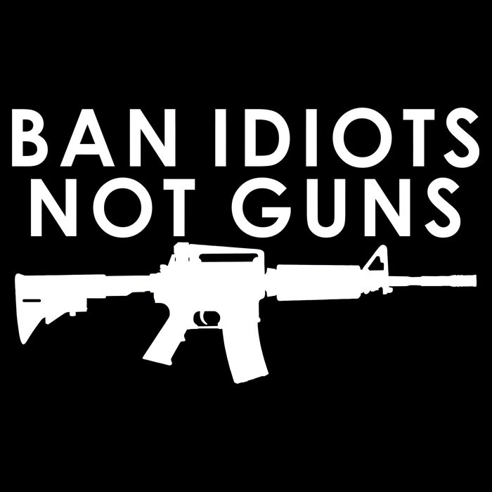 Ban Idiots Not Guns Gun Rights Logo 16 in Basic Backpack
