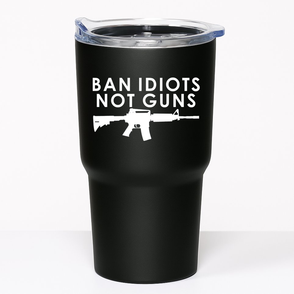 Ban Idiots Not Guns Gun Rights Logo Tumbler